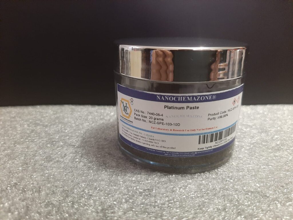Platinum Paste Screen Print Ink | Nanochemazone